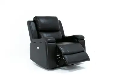 POWER RECLINER CHAIR IN LEATHER GEL WITH 2 CUP HOLDERS AND 2 USB, View more
