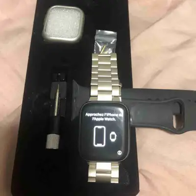 Apple Watch 4S 48” Two bands AND a little tool for metal band so you can add and remove links. And t...