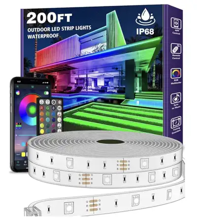 Factory Sealed - 200FT Outdoor LED Strip Lights, View more