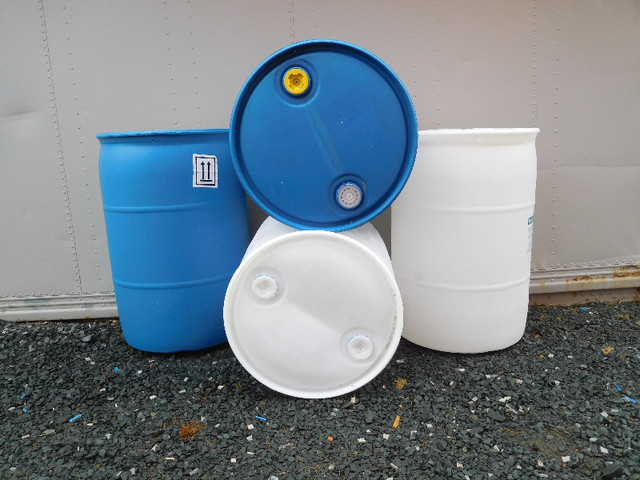Barrels 55 gallon, floats or garden, blue or white in Other in Dartmouth