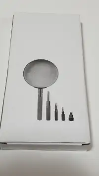 4 in 1 Brass Magnifying Glass with Screwdriver Set
