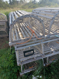 For Sale wooden round PEI lobster traps