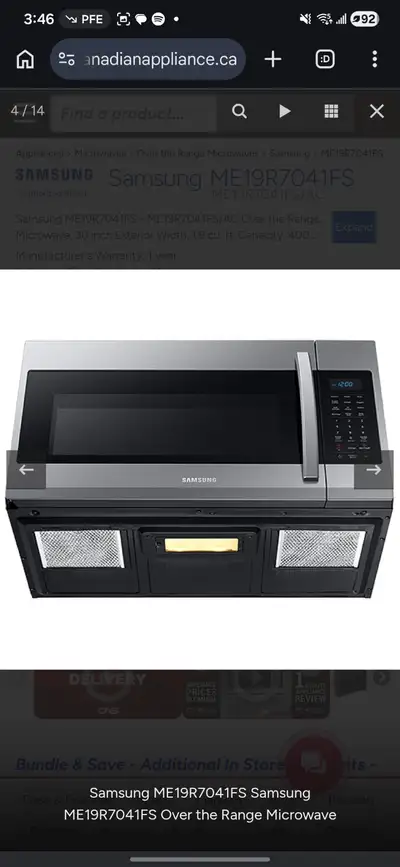 Over the Range Microwave Oven (Samsung) New in Box, View more