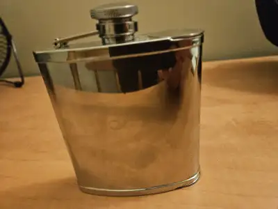 Stainless Steel 10oz flask with 2 shot glasses., View more