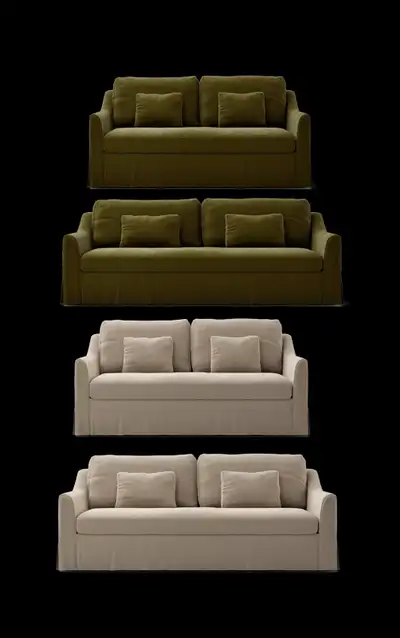 1 Causeuse et 1 Sofa Farlov IKEA avec 2 ensembles de housses, View more