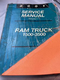 VINTAGE 2001 RAM 1500 3500 FACTORY SERVICE MANUAL #M1339