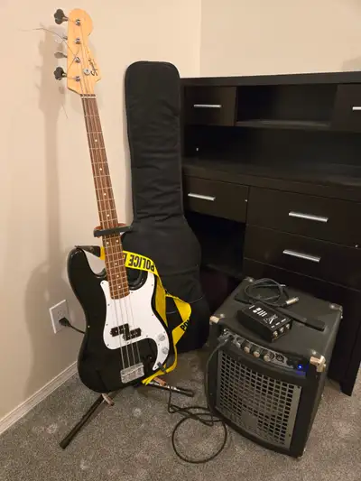 Bass Guitar + Yorkville Bass Amp (Full Setup), View more