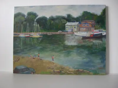 oil painting on canvas size 24 in. x 18 in. sign A Siomol dated 2005
