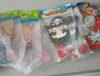 Bundle of 15 party store toys games - paddle ball badges puzzles