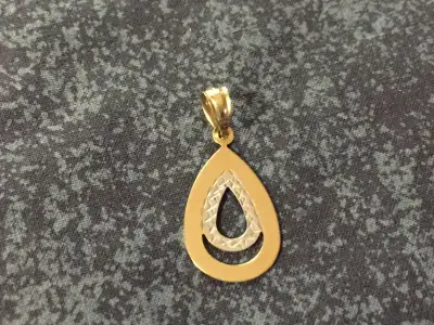 Yellow gold pendant .14K ...Come for pickup only ., View more