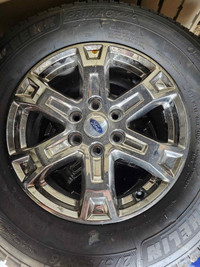 2022 F-150 - 18 inch Chrome Rims with Brand new Michelin Tires