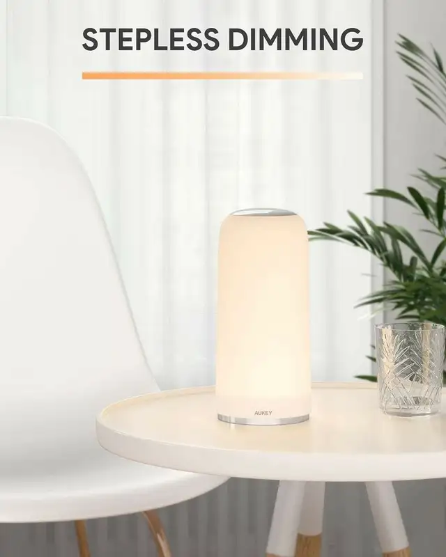 AUKEY Touch Control LED Lamps (2) for bedside tables - Like NEW! in Indoor Lighting & Fans in City of Toronto - Image 5