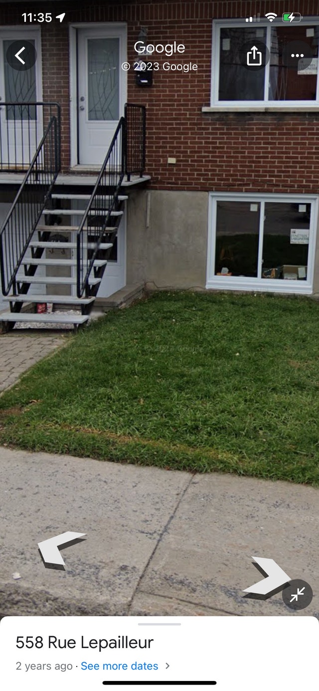 3 1/2 logement à louer en bas de duplex. Locations longue durée