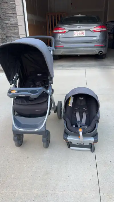 stroller and car seat +base, View more