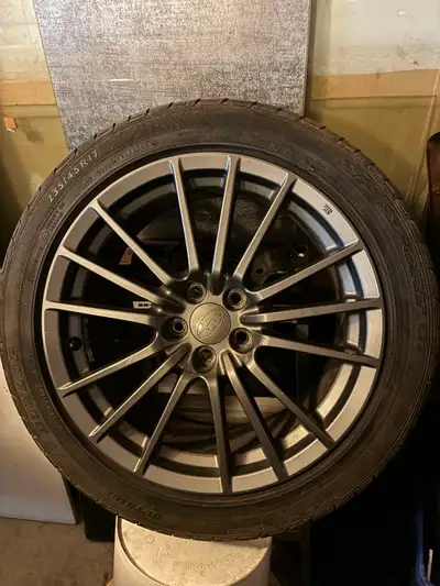 OEM subaru wrx 17” rims 2013 ZERO CURB RASH Super clean all 4 5x100 bolt pattern Fits many newer Sub...