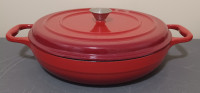 New Red PC President's Choice Enameled Cast Iron Braiser 3.5 Qt