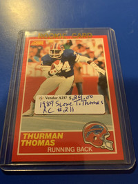 Thurman Thomas RC 1988 Score #211 NFL Bills Showcase 304