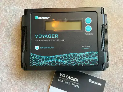 New renogy voyager charge controller, waterproof, 20 amp charge amps .can be used on flooded lead ac...