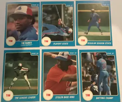 MLB 1987 Tim Raines MTL Expos Star Company 12-Card Set + Pack, View more