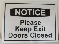 ORIGINAL "KEEP DOORS CLOSED" SIGN 15" x 11 1/2"