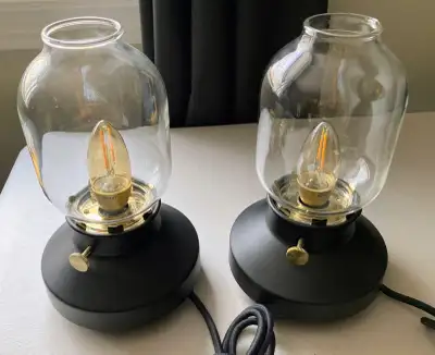 Ikea warm light dimmable/adjustable bedside lights, View more