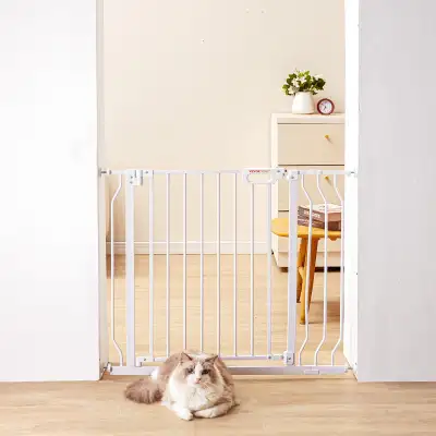 VEVOR Baby Gate 30”H - 29.5-37” W - Pressure Mount - White, View more
