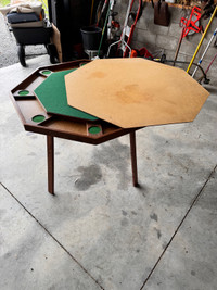1970’s Oak Fold-Away Poker Table