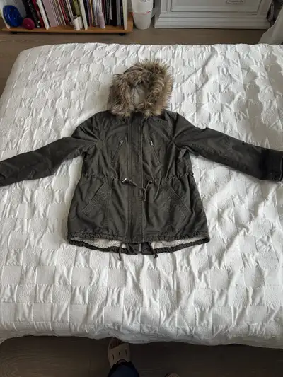 H&M Olive Green Winter Coat, View more