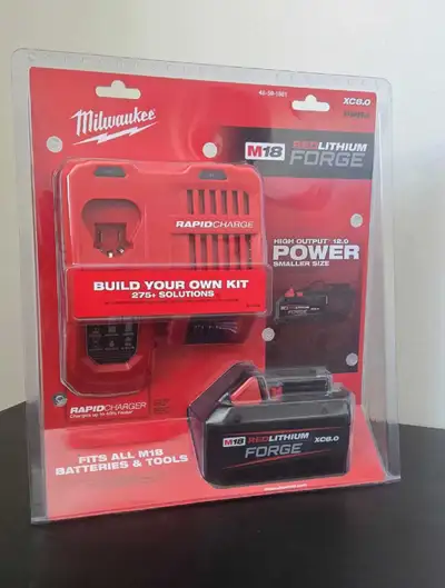 Milwaukee M18 REDLITHIUM FORGE Battery with Multi-Voltage Rapid, View more