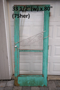 Vintage Screen Doors - Wood, Full Lite, 1920-60's