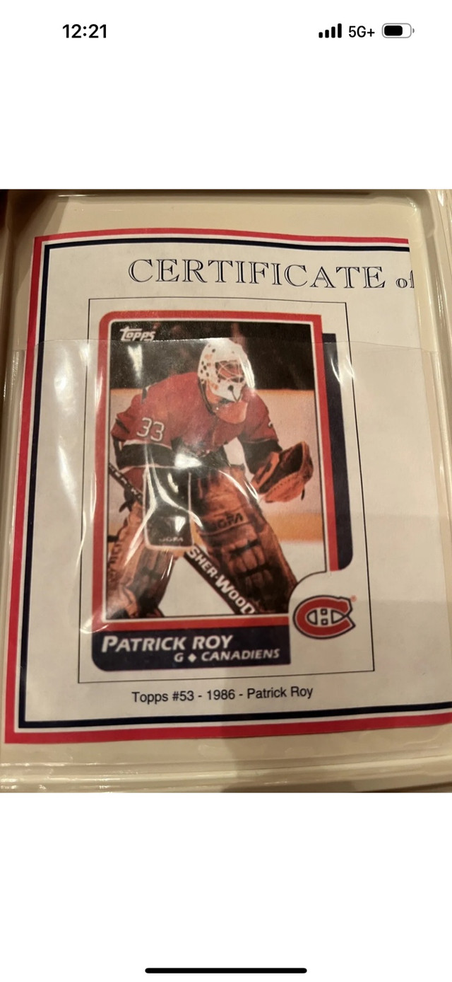 Patrick Roy bronze and silver Hockey cards in Hobbies & Crafts in Edmonton