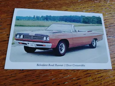 PLYMOUTH BELVEDERE ROAD RUNNER POSTCARD, View more