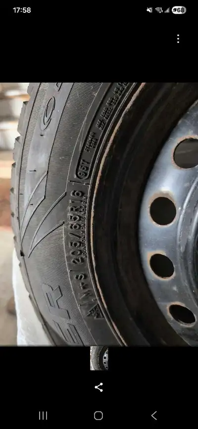 4 Mounted Cooper Evolution Winter Tires and rims, 205, 65 R16. Used for 1 winter paid over $1000 ask...