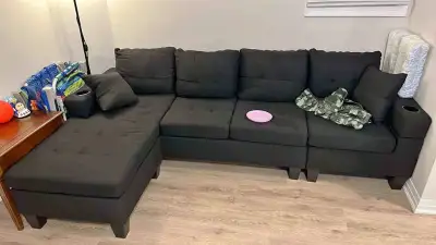 Never Used // Sectional Couch With Storage with Free delivery, View more