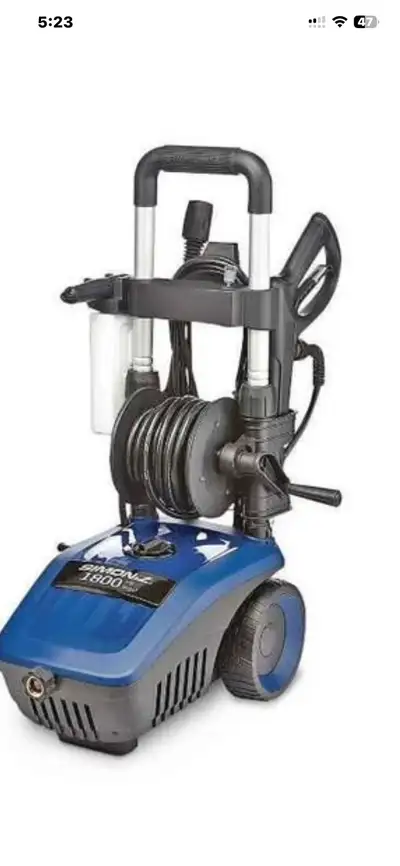 Selling my Simoniz 1800psi pressure washer it’s been used but still in great condition. I do not hav...