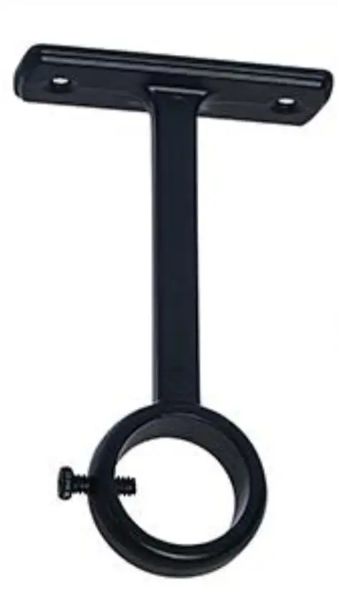 Ceiling Curtain Rod Brackets (Black)552036928282972163