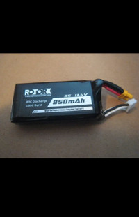 New RotorX Battery, 850mha, 80C Discharge,160C Burst, 11.4 V