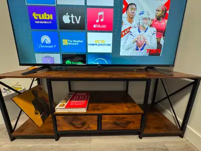 TV stand with drawers for 55 60 65 Inches TV, Rustic brown, View more