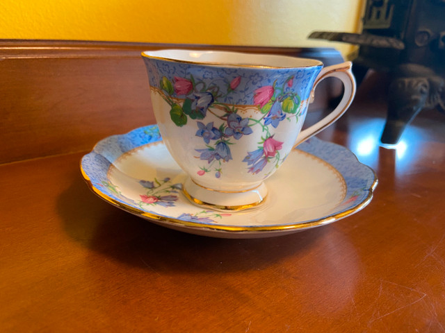 Vintage Royal Albert 'Harebell' Bone China Teacup and Saucer in Arts & Collectibles in Oshawa / Durham Region