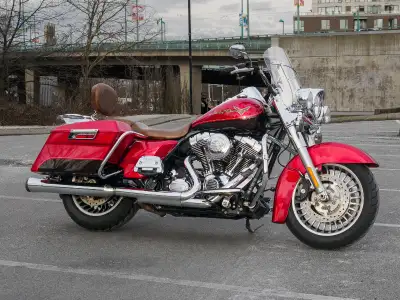 2012 Harley-Davidson Road King. Twin Cam 103. Six speed. Ember Red Sunglo over Merlot Sunglo. Flawle...