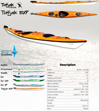 Sea kayak de mer / Tutjak EXP, jaune