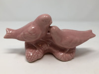 Vintage Cameron Clay Pink Pottery Lovebirds Planter 