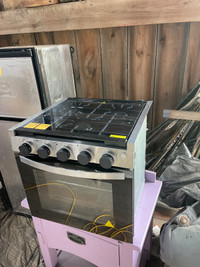 Gas rv/trailer oven with stove top