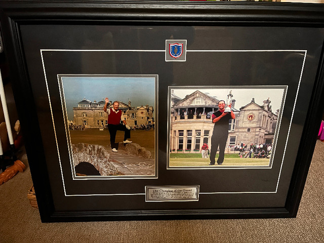 Tiger Woods Jack Nicklaus 2005 British Open Framed Picture in Arts & Collectibles in Mississauga / Peel Region