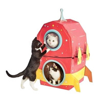 Boots & Barkley 2 Story Cat Scratcher, Spaceship - New in box 