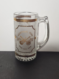 CULVER 22KT GOLD RIMMED NASHVILLE MUSIC CITY BEER GLASS STEIN