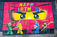 Lego Ninjago Happy Birthday Decorations Banner
