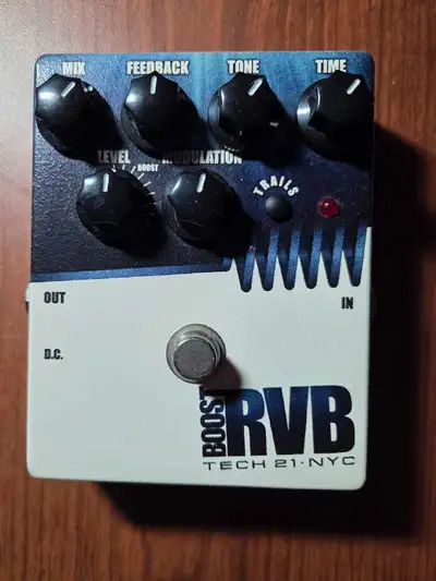 Tech 21 Boost RVB Reverb Pedal W/Trails & Boost, View more