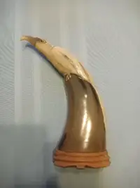 Ram's Horn Eagle carving