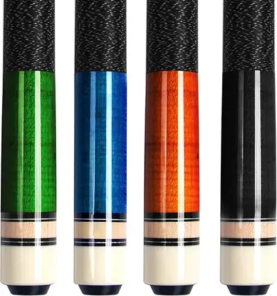 Brand new pool cue sets — great value. Includes 4 cues: 18, 19, 20, and 21 oz weights. 58" length wi...